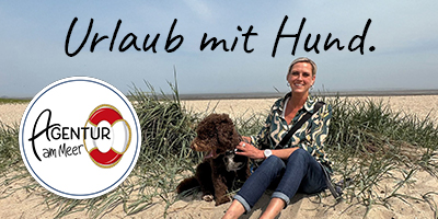 Agentur am Meer mit Hund